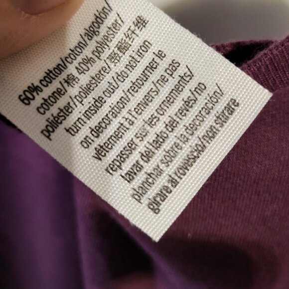 BURGUNDY VICTORIAS SECRET PINK T-SHIRT SZ L - Picture 4 of 4